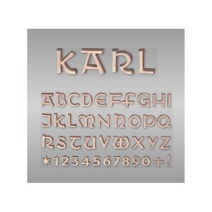 Schrift in Bronze Karl